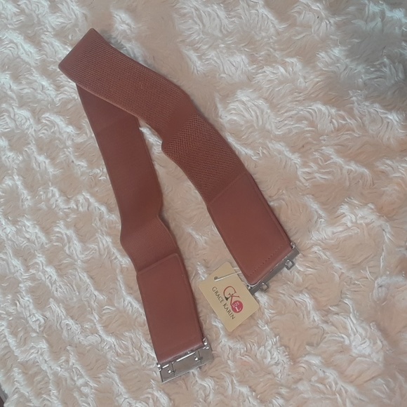 Grace Karen Carmel Elastic Belt NEW - Picture 5 of 5